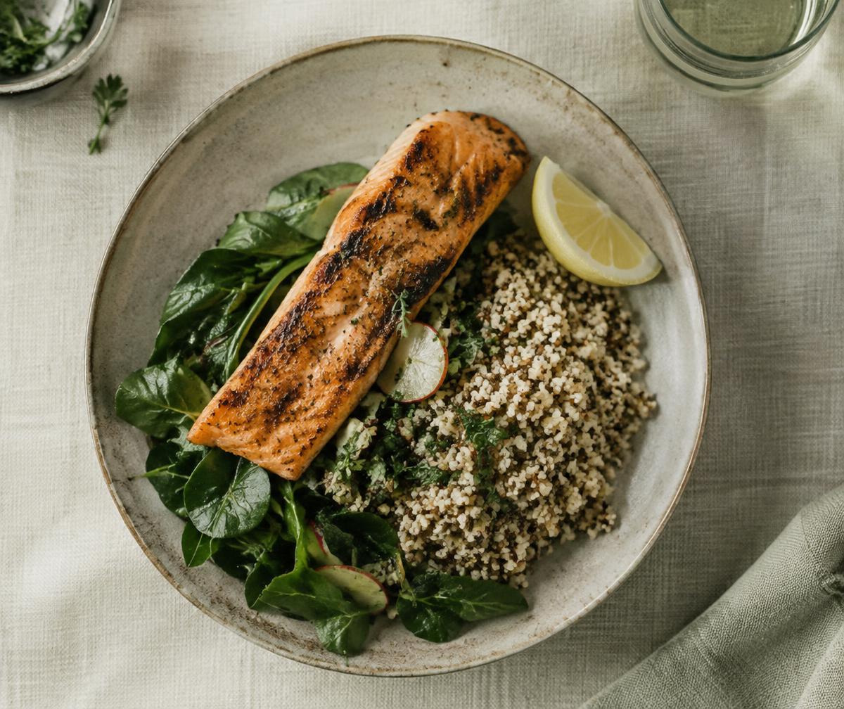 High-protein balanced meal